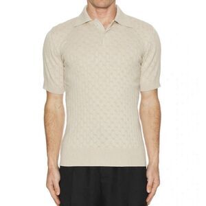 Far Afield Jacobs Perforated Knit Polo Shirt Men’s 1 / Small Knit Peyote Sand